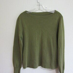 Madewell Green Knit M Pullover Long Sleeve Sweater